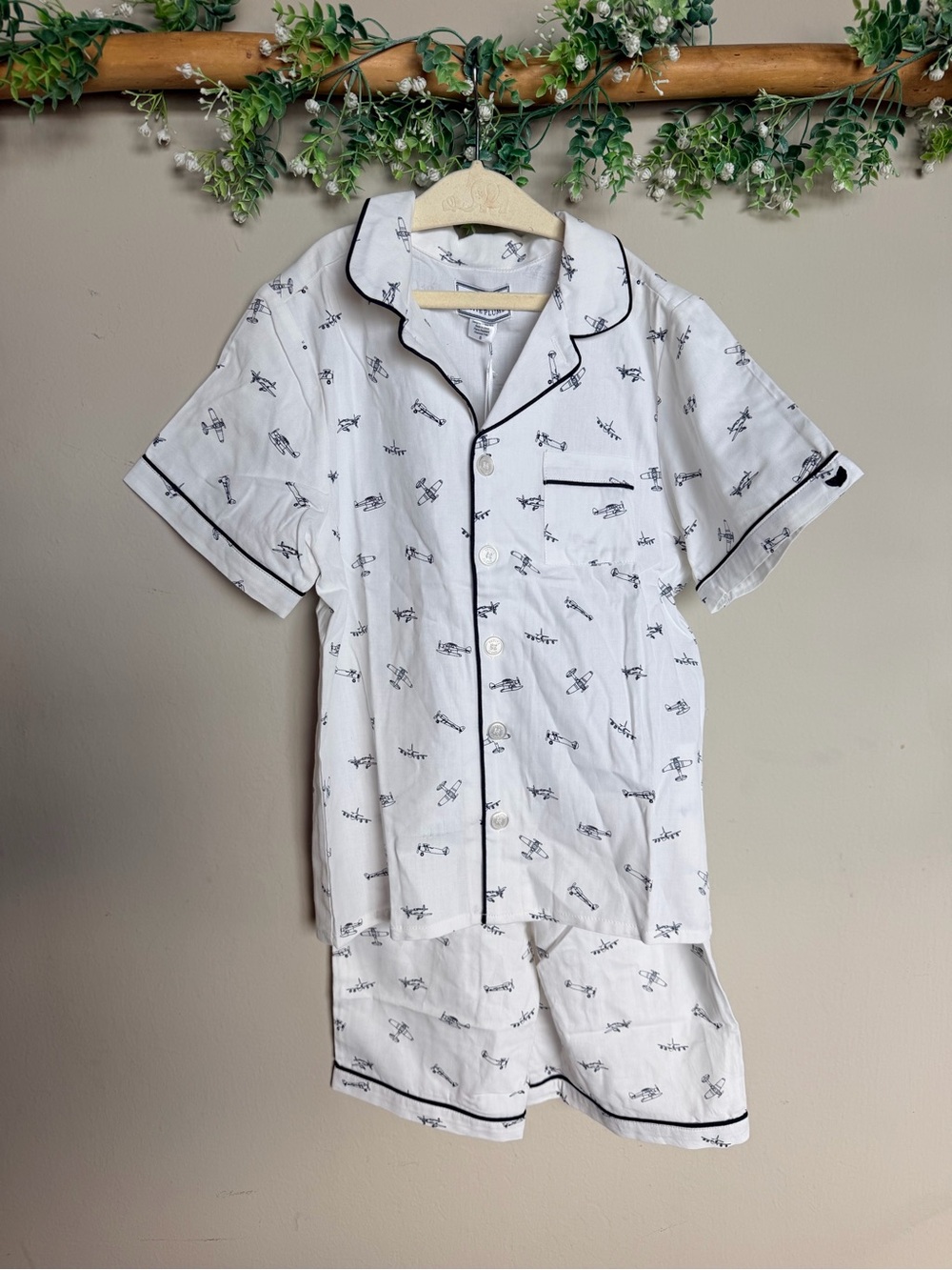 Petite Plume NWT Airplane Pajama Set Size 8